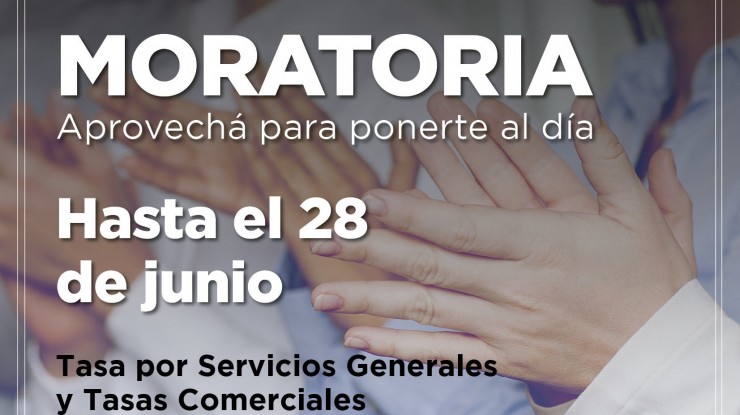 Moratoria para saldar deudas en tasas por servicios generales